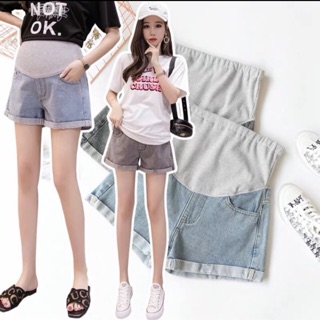 🤰🏼 Quần short jaen bầu sắn gấusẵn hàng giao ngay