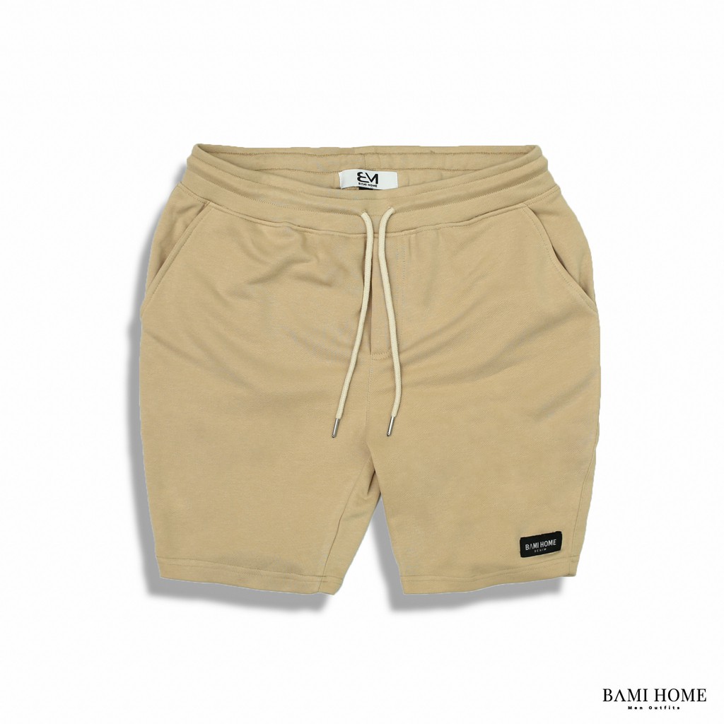 Quần short nỉ cao cấp BAMI HOME phong cách unisex, quần có lai và dây rút dễ phối đồ QSN- 006 | BigBuy360 - bigbuy360.vn