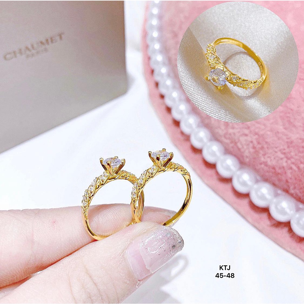 nhẫn vàng đơn giản siêu xinh