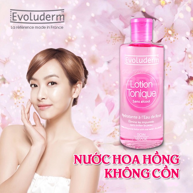 Nước hoa hồng giữ ẩm Evoluderm Pháp 250ml