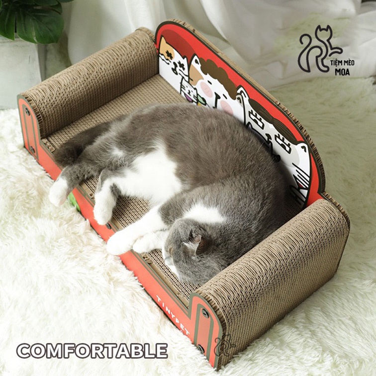 Sofa size King cho Hoàng Thượng - Bàn cào móng cho mèo - Tiệm Mèo Moa