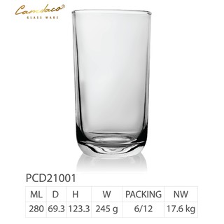 LY THỦY TINH BẦU CAO CẨM ĐẠT PCD21001 280ML