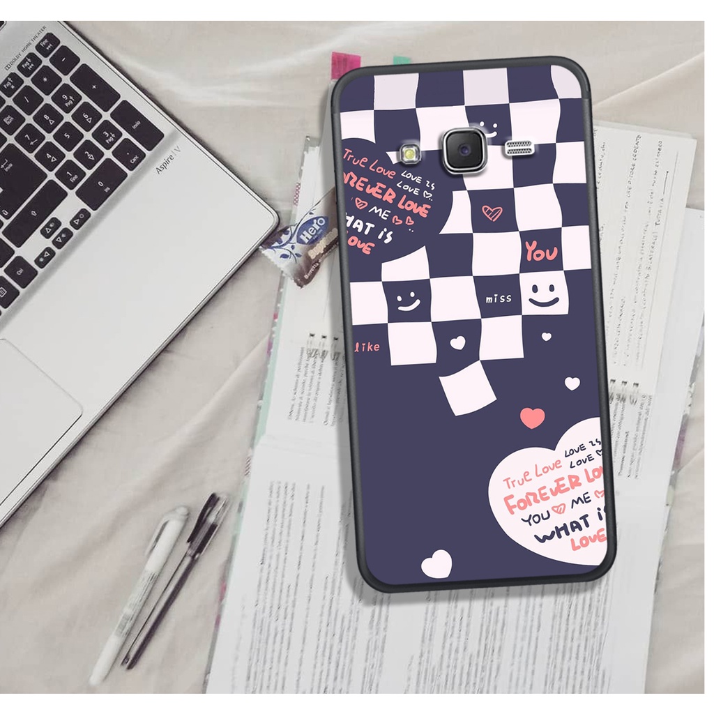 Ốp Lưng Samsung J1 2016 - J2 Prime - J5 2015 - J7 2015 , In Hình &quot;Black Heart&quot; Phong Cách Đẹp.