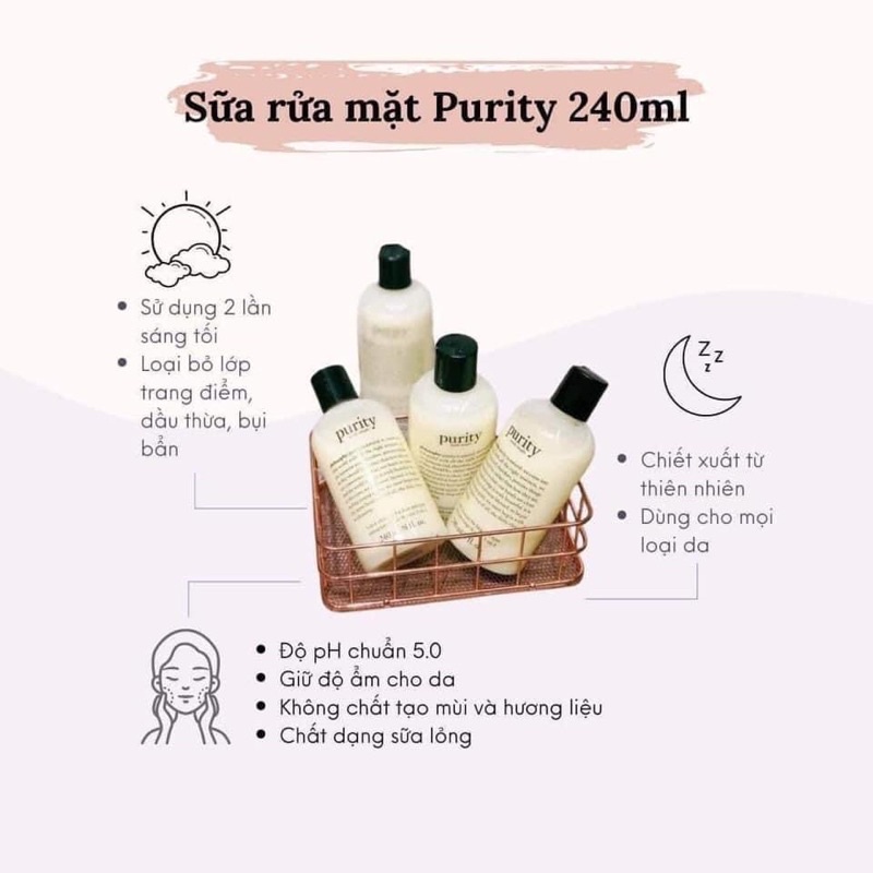 Sữa rửa mặt tẩy trang Philosophy purity made simple yêu thích số 1 tại Mỹ