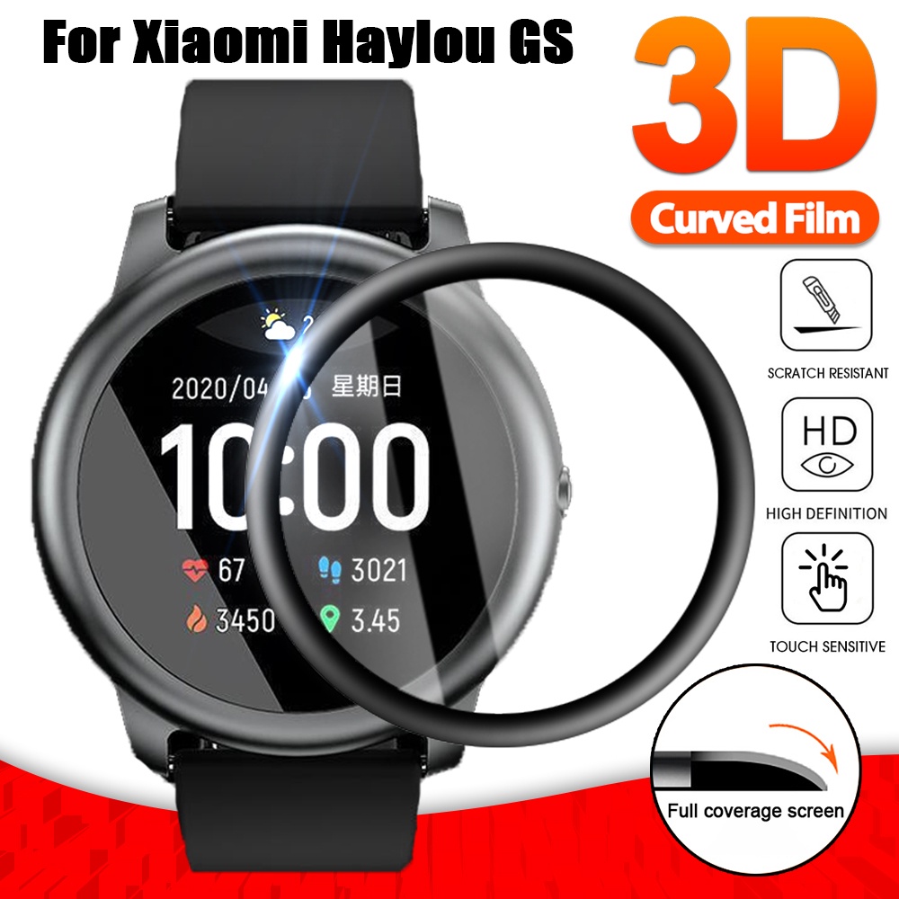Miếng Dán 3D Viền Cong Mềm Trong Suốt Bảo Vệ Màn Hình Đồng Hồ Thông Minh Xiaomi Haylou GS