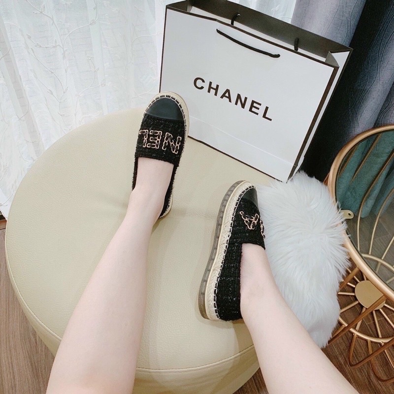 giày lười chanel xích ( mẫu mới - ảnh thật )