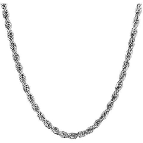 Dây chuyền nữ không mặt chuỗi xoắn 3 bằng titan không đen vĩnh viễn - DCTT22012-2