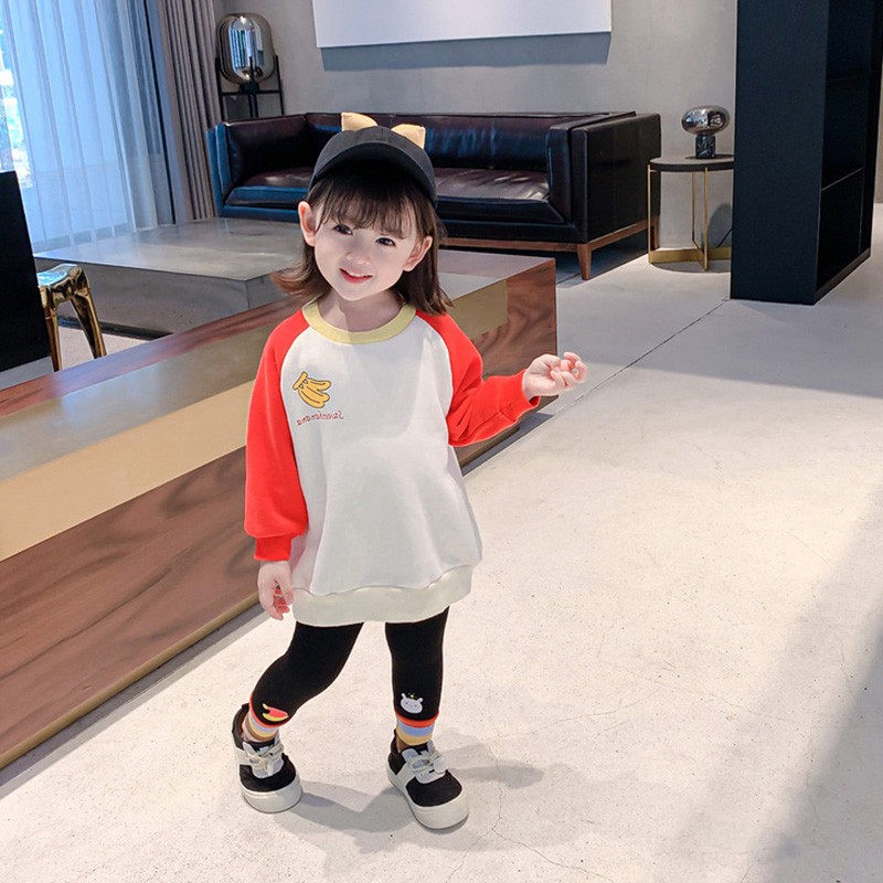 Quần Legging Họa Tiết Hoạt Hình Xinh Xắn Theo Phong Cách Mùa Đông Dành Cho Bé Gái