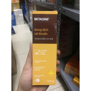 Dung dịch sát khuẩn betadine 125ml