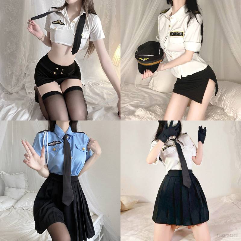 Bộ Đồ Ngủ Hóa Trang Đồng Phục Cảnh Sát Gợi Cảm Cho Nữ