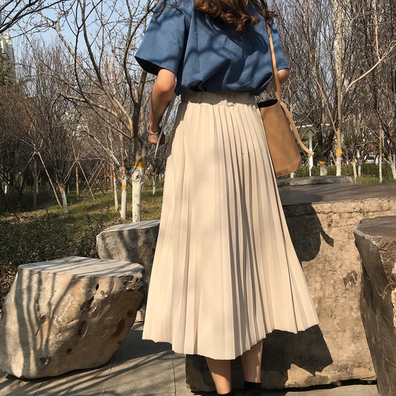 (ORDER) Chân váy xếp li dài 2 màu amazing girl - 4 ảnh thật cuối | BigBuy360 - bigbuy360.vn