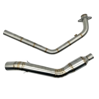 Cổ pô cbr150r inox 304 hai khúc lắp đặt zin, có bầu hơi màng lọc tổ ong.