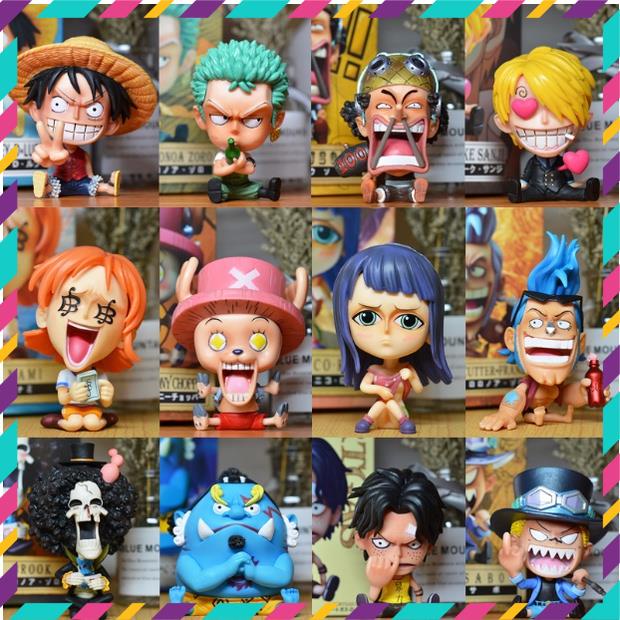 Mô Hình Nhân Vật One Piece, Truyện Tranh Đảo Hải Tặc, Luffy Mũ Rơm, Zoro, SanChi, Ace,...Cao 12,5cm - Tượng Figure