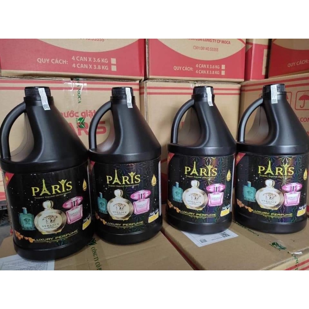 [ 4 can/ đơn] Nước giặt Paris 3.6L hương nước hoa Pháp , nước giặt số 1 được các chị em tin dùng