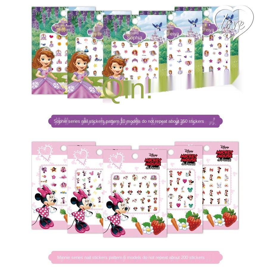 [Hàng mới về] Miếng Dán Móng Tay Họa Tiết Hoạt Hình Frozen Xinh Xắn Dành Cho Bé