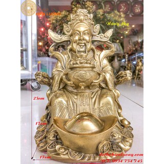 Tượng ông phát tài lộc - ông thần tài phát lộc bằng đồng