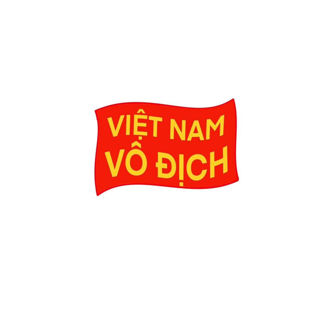 Bộ Hình dán Sticker Lá cờ Quốc kỳ Việt Nam, Việt Nam Vô Địch, hình dán cổ vũ bóng đá, hình dán bóng đá việt nam