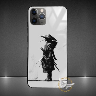 Ốp lưng kính cường lực iPhone 11, iPhone 11 Pro, iPhone 11 Pro Max hình Samurai