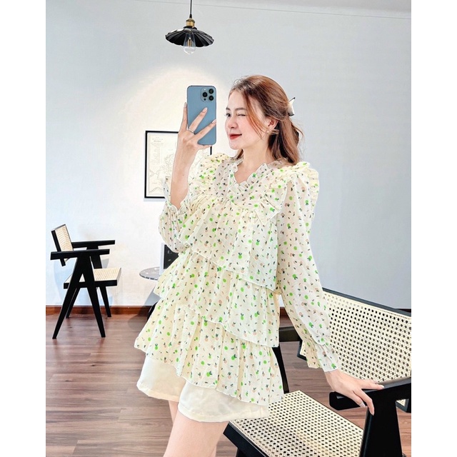 Set áo doll tầng + quần tafta