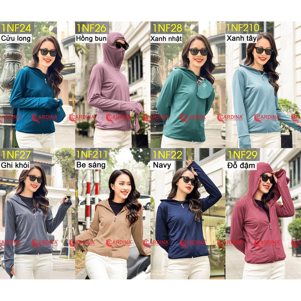 Áo chống nắng nữ Cardina 2 lớp xuất Nhật, áo choàng nữ vải thun lạnh cao cấp, chống tia UV có cả big size nguyentrang161 | BigBuy360 - bigbuy360.vn