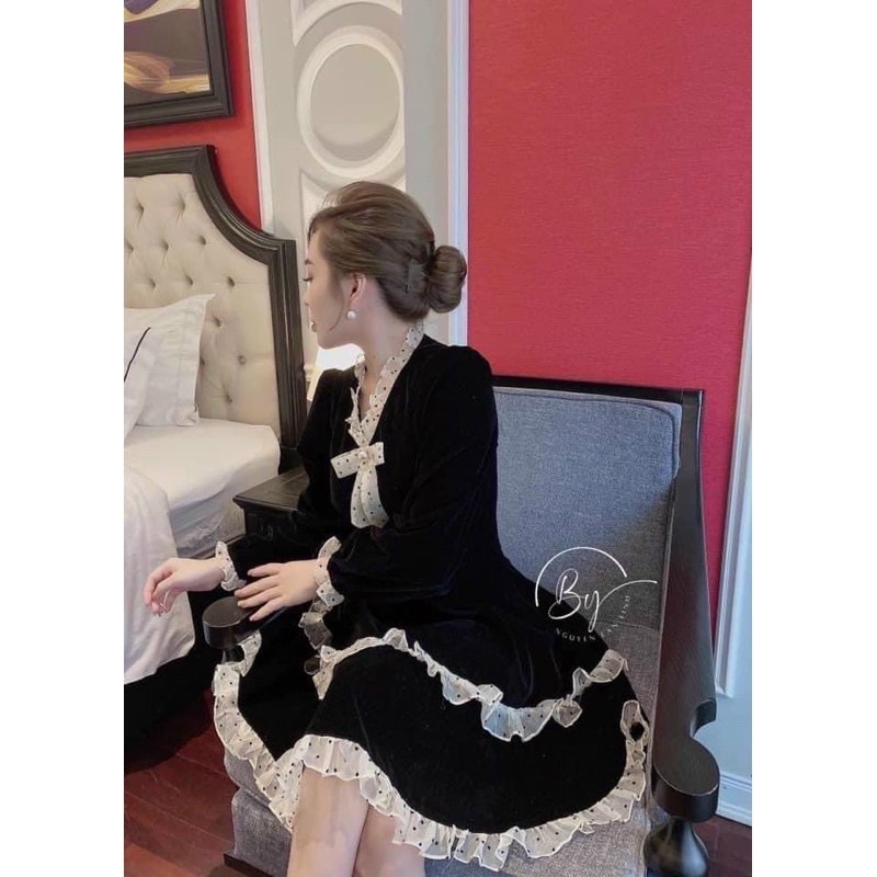 Đầm Xoè Phối Bi Bigsize 55kg Đến 100kg