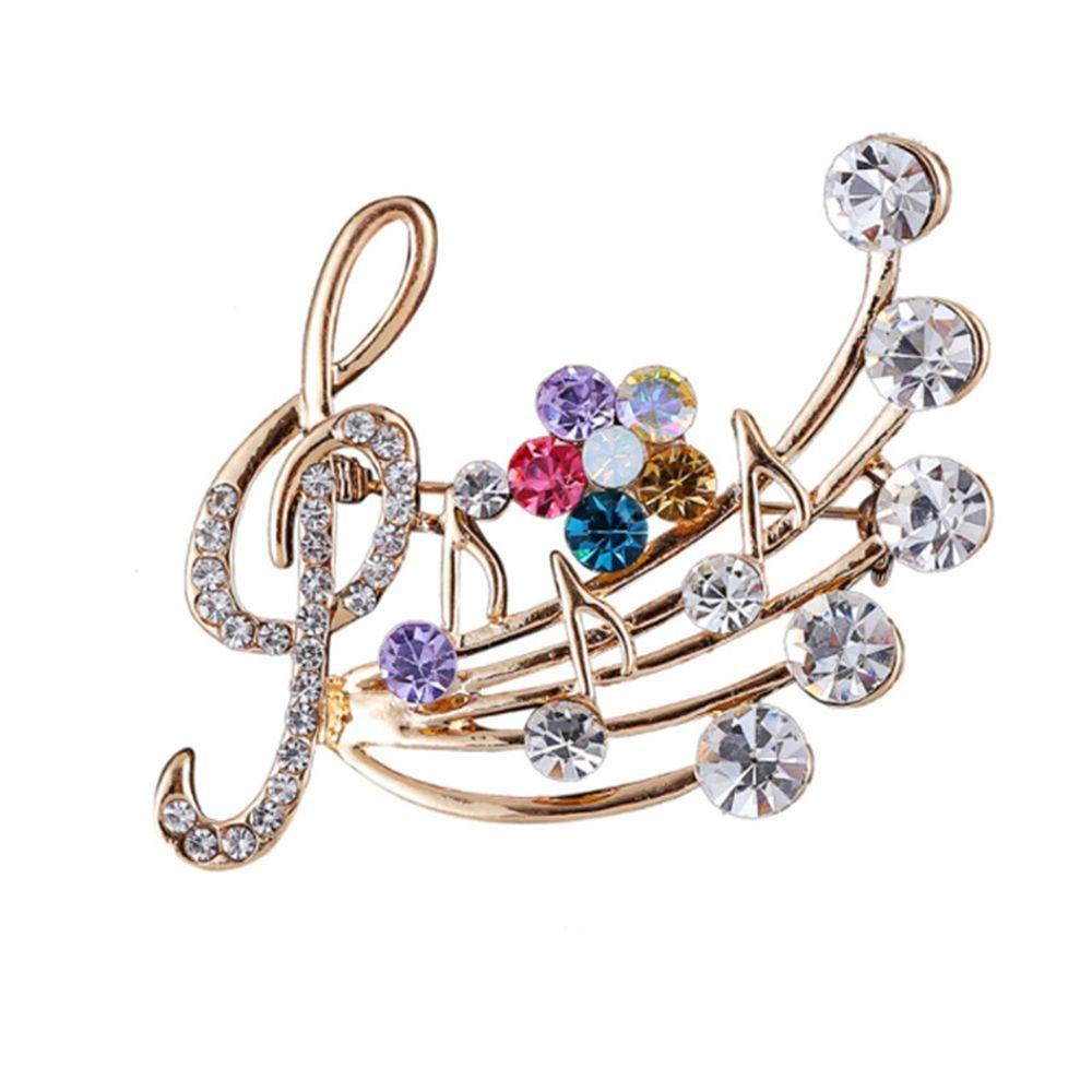 Ghim Cài Áo Hình Nốt Nhạc VANES1 Đính Đá Thời Trang