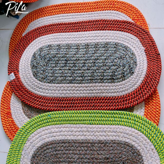 Thảm Lau Chân Kết Dây Oval Lớn