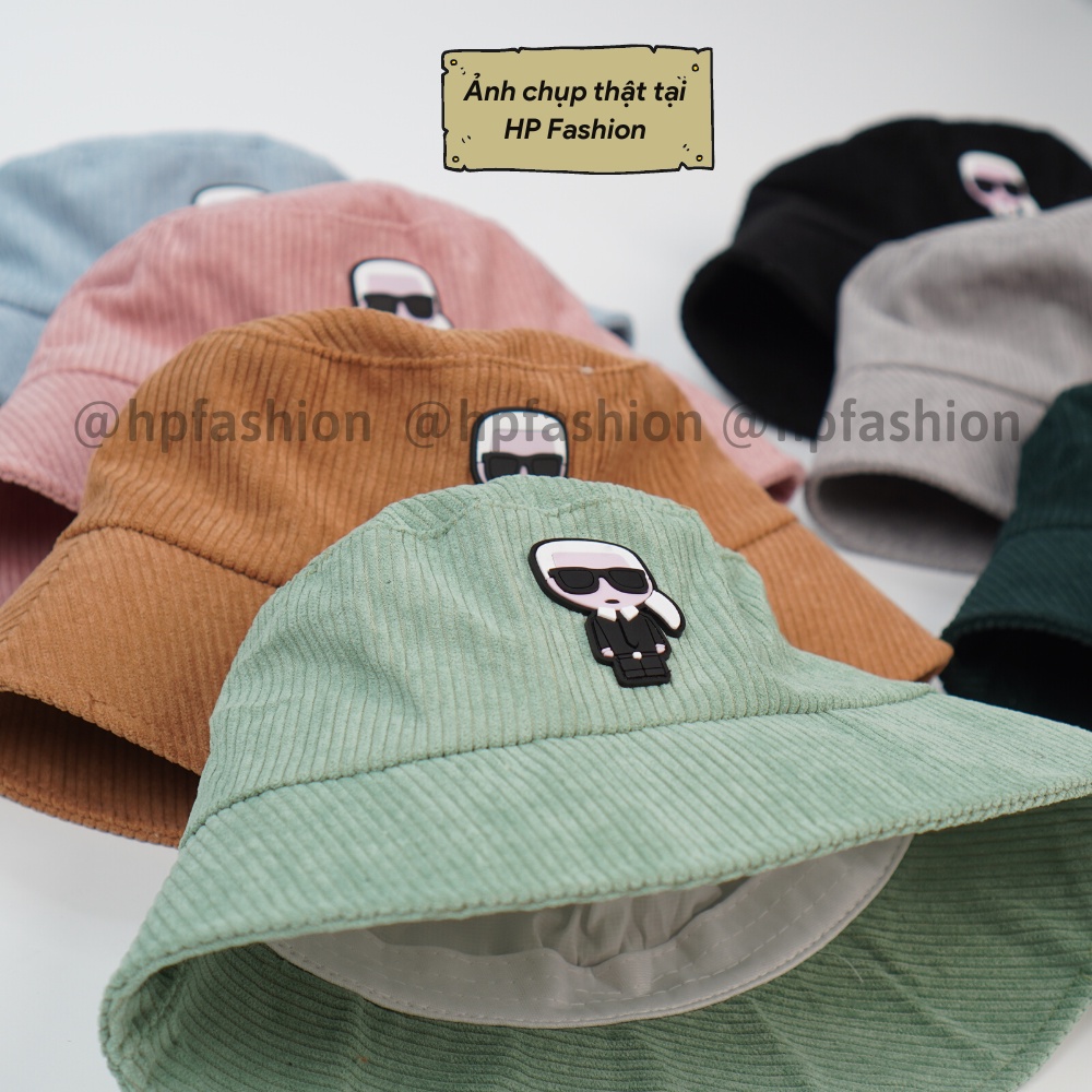 Mũ BUCKET vành cụp ❤️ Nón tai bèo thêu tem Thám Tử chất nhung tăm cao cấp form unisex nam nữ N84 - Happy Style