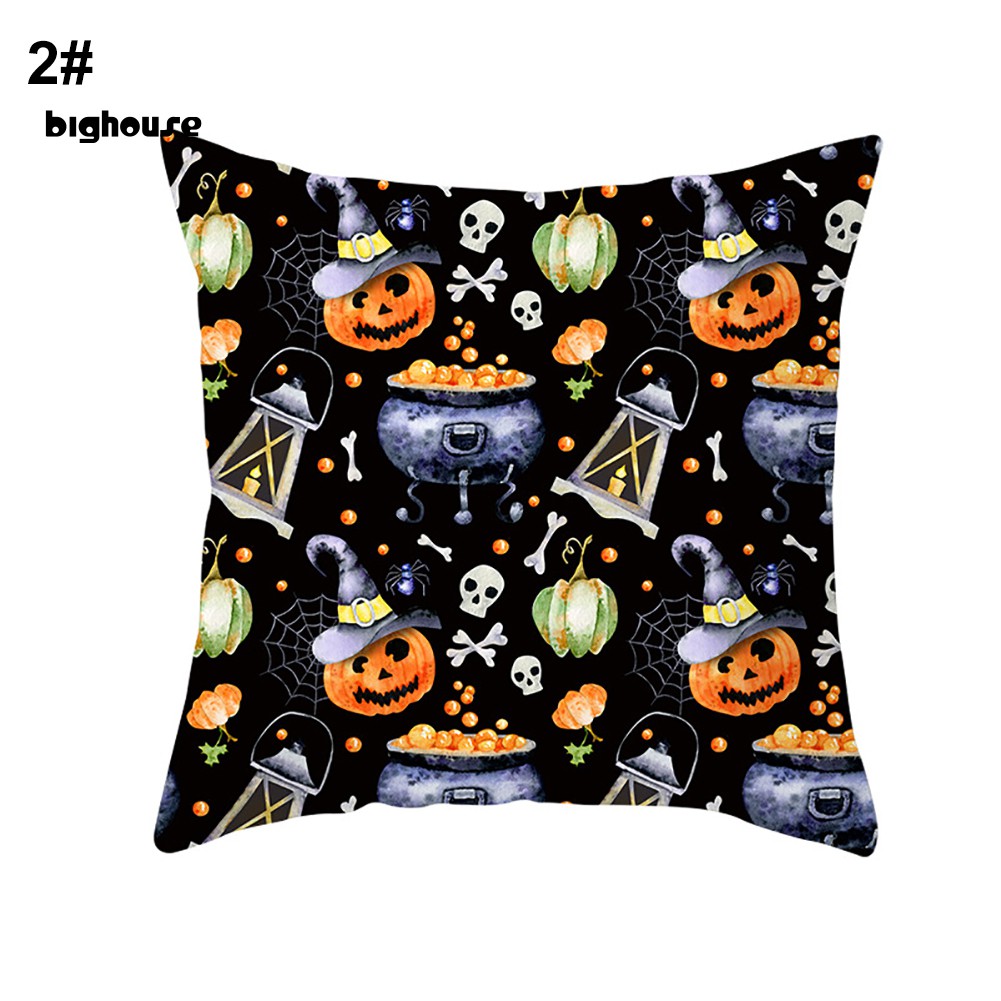 Vỏ Bọc Gối Sofa Trang Trí In Hình Halloween