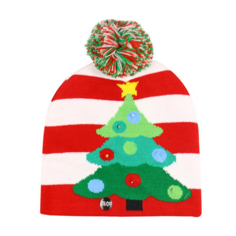 Mũ Len Giáng Sinh Có Đèn Led Độc Đáo
