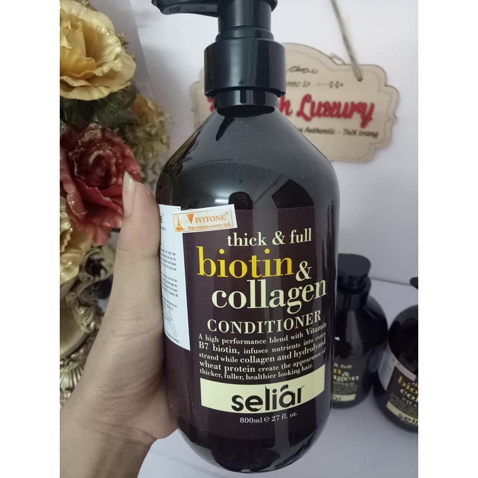 Cặp dầu gội Biotin &amp; Collagen Nhật 800ml * 2 chai (phục hồi tóc hư tổn_cao cấp)