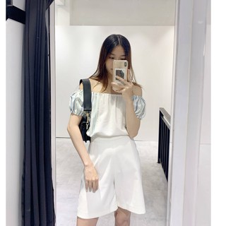 DOTTIE - Áo Bẹt Vai Phối Nữ T2264