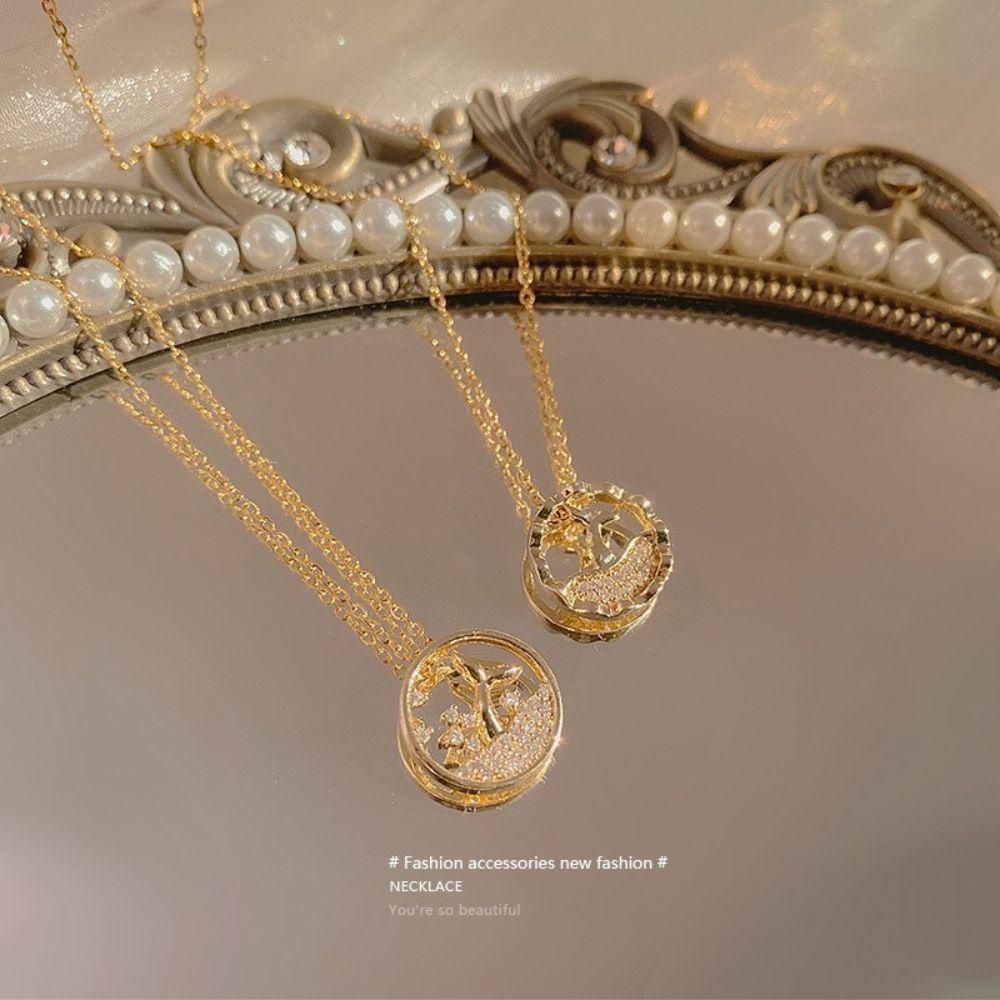 AROMA Vòng cổ Mặt Đuôi Cá Thời Trang Chất Lượng Cao Cho Nữ