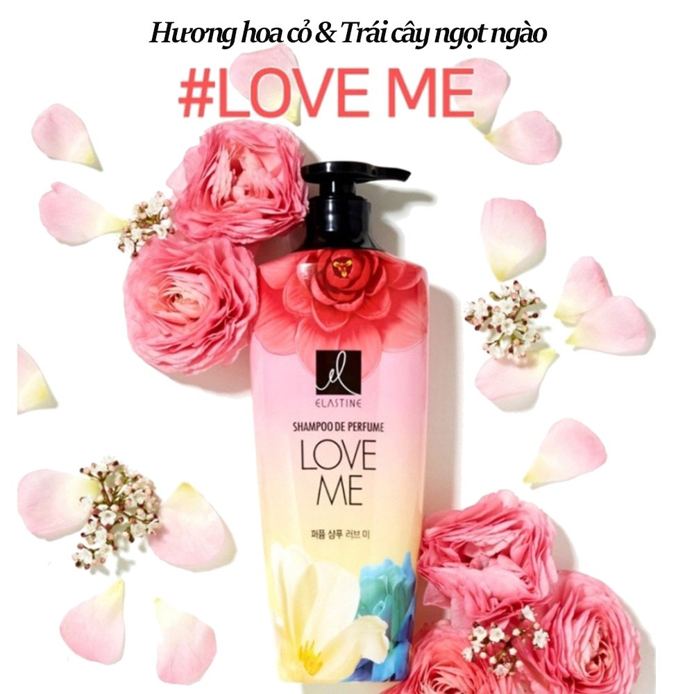 Bộ đôi Dầu gội xả Elastine De Perfume hương nước hoa Love Me 600mlx2