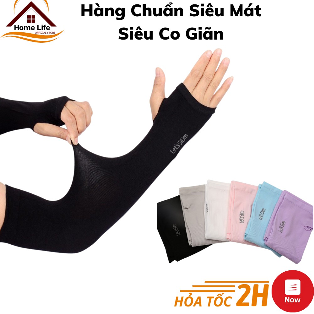 Găng Tay Chống Nắng Let's Slim Xỏ Ngón Nam Nữ - Bao Tay Chống Tia UV