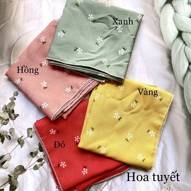 {Ảnh thật} KHĂN BANDANA HOA TRẮNG , HÀNG VẢI ĐẸP MỀM MỊN, HOT TREND ULLZANG