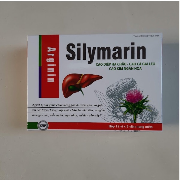 Viên uống giải độc gan SILYMARIN-Arginin Gold - Hỗ trợ bảo vệ gan, tăng cường chức năng gan - Hộp 60 viên