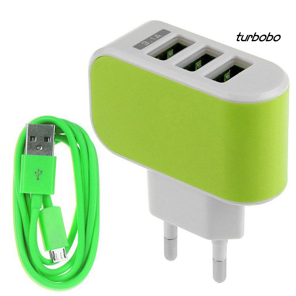 Cốc Sạc Nhanh 3 Cổng Usb 3.1a Khi Đi Du Lịch
