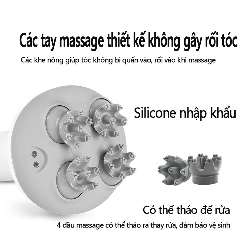 Máy mát xa đầu cầm tay , chống nước Máy mát xa giảm đau đầu - giảm đau , tuần hoàn máu não , chống mất ngủ - MSG06