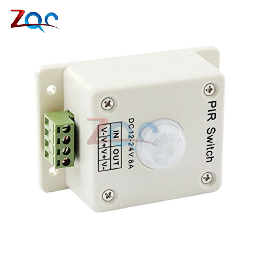 Công Tắc Cảm Biến Chuyển Động Hồng Ngoại Dc12-24V 8a Pir Cho Đèn Led Dây