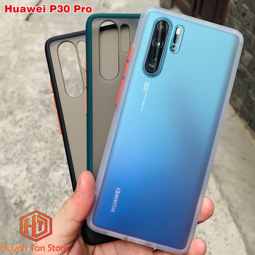 Ốp lưng Huawei P30 Pro trong nhám viền màu