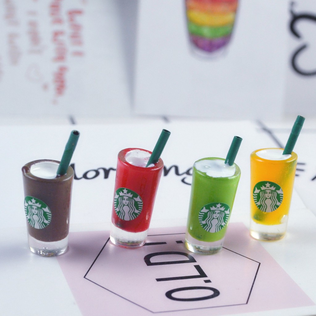 [Mã TOYDEC hoàn 20K xu đơn 50K] Charm mô hình 01 ly Sinh Tố StarBucks Slime