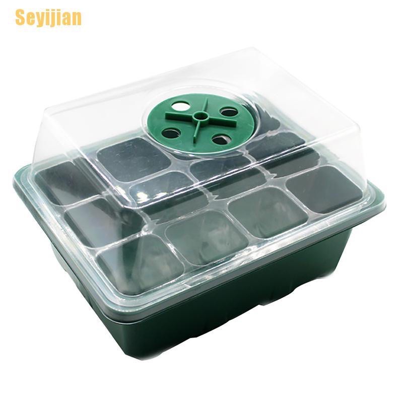 Bộ khay ươm hạt giống 12 lỗ 3 chị tiết có nắp điều chỉnh
