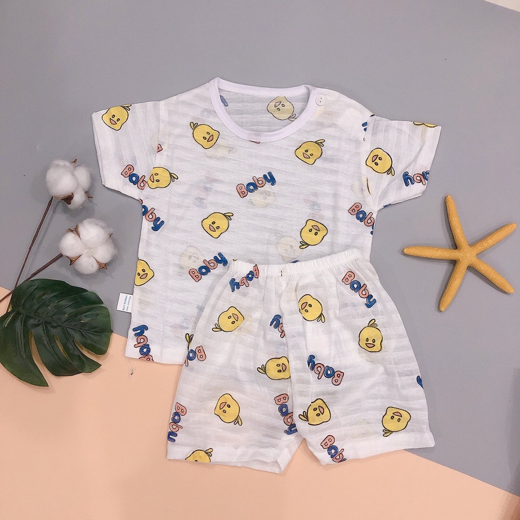 SET 5 Bộ Cotton Tre Cho Bé Sơ Sinh - Quần Áo Cho Bé Trai Bé Gái Sơ Sinh - Từ 1-15 Tháng Tuổi