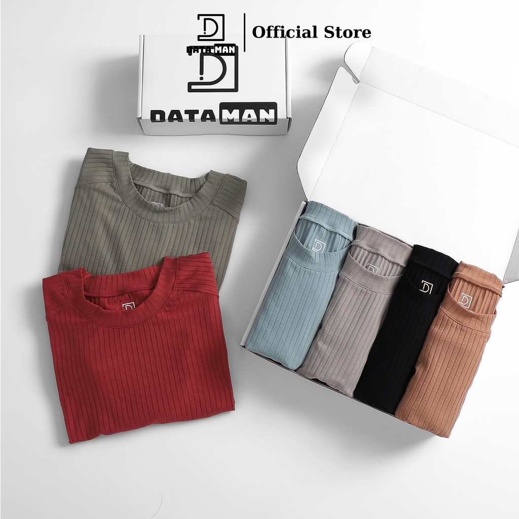 Áo thun cổ tròn nam DATAMAN, chất liệu cotton đũa co giãn 4 chiều, thoáng mát, tay raglan trẻ trung - ATCT22-01