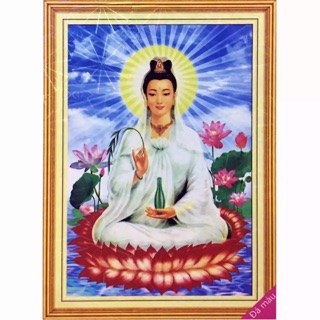 Tranh đính đá 5d phật mẹ quan âm 50 x70 cm