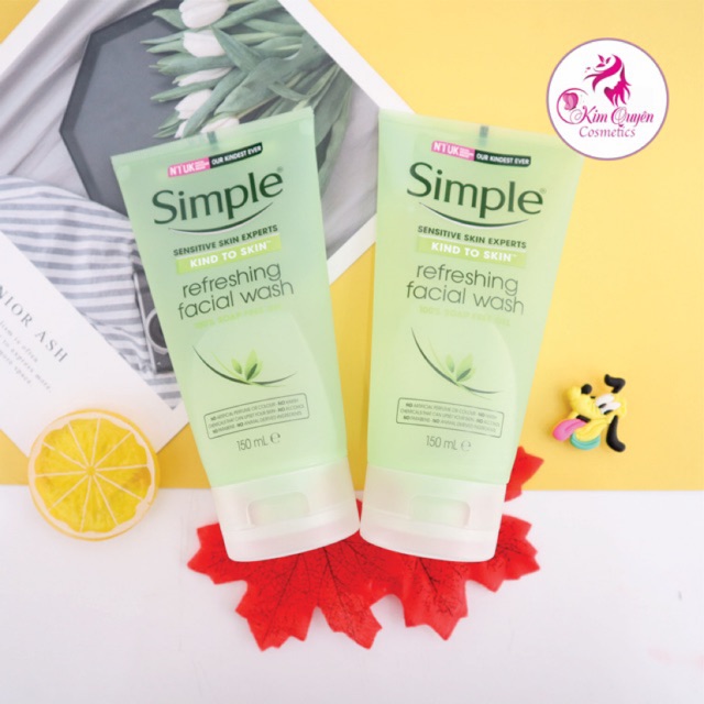 Sữa rửa mặt Simple Kind to Skin Refreshing Facial Wash Gel – 150ml hàng công ty
