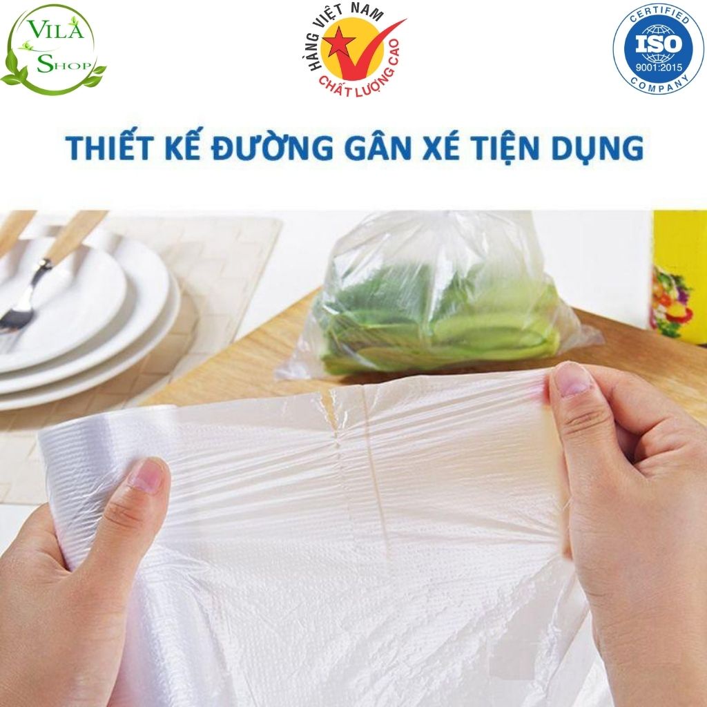 Cuộn Túi Đựng Thực Phẩm, Túi Thực Phẩm Tự Hủy AN LÀNH - Màng PE Bọc Thực Phẩm An Toàn, Thân Thiện Với Môi Trường