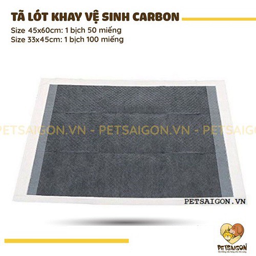 TÃ CARBON LÓT KHAY VỆ SINH CHO CHÓ MÈO