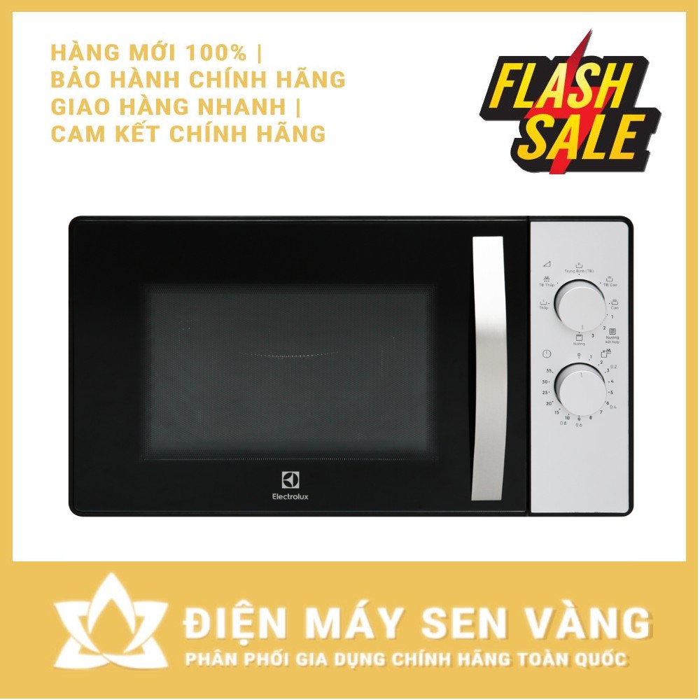 [CHÍNH HÃNG BH 24 THÁNG] LÒ VI SÓNG CÓ NƯỚNG ELECTROLUX EMG23K38GB 23L -  5 MỨC CÔNG SUẤT - ĐA DẠNG MENU (Màu bạc)